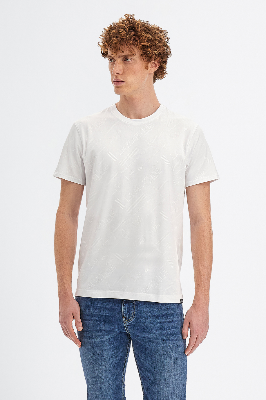 Men’s short-sleeved regular fit crew neck t-shirt - Jet Set | La Martina - Official Online Shop