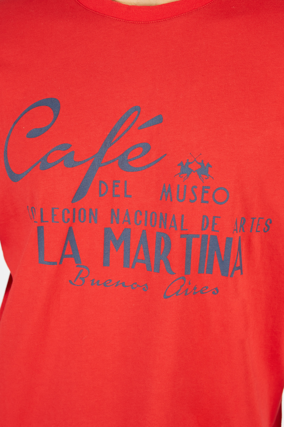 T-shirt à manches longues en coton 100 % régulier pour hommes - T-shirts | La Martina - Official Online Shop