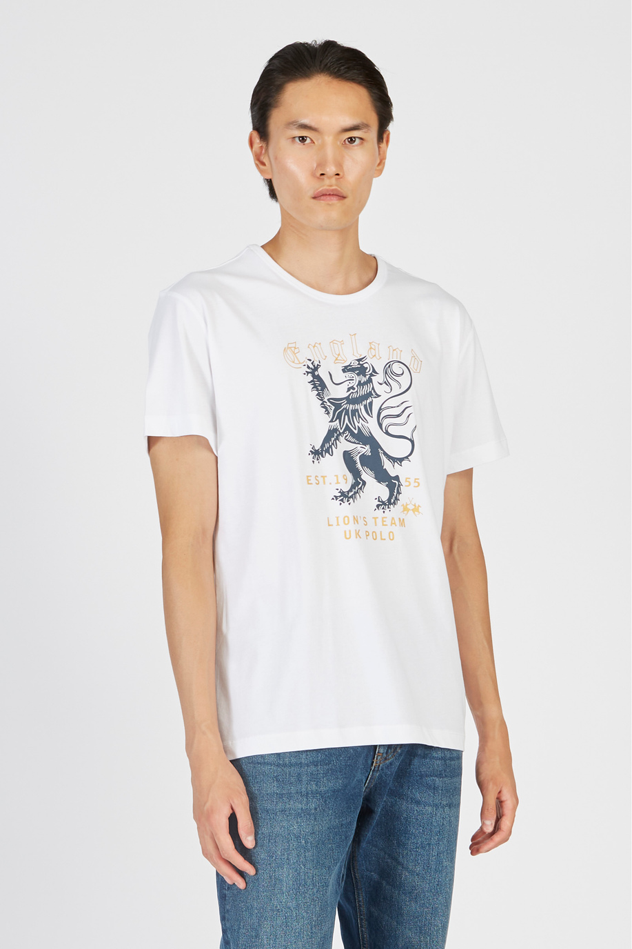 T-shirt en coton à manches courtes 100 % confort pour homme - T-Shirts | La Martina - Official Online Shop