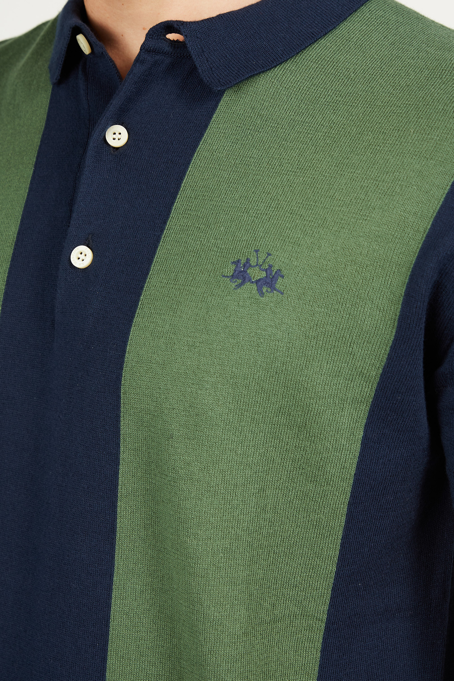Polo homme à manches courtes en coton stretch coupe droite - Manches courtes | La Martina - Official Online Shop