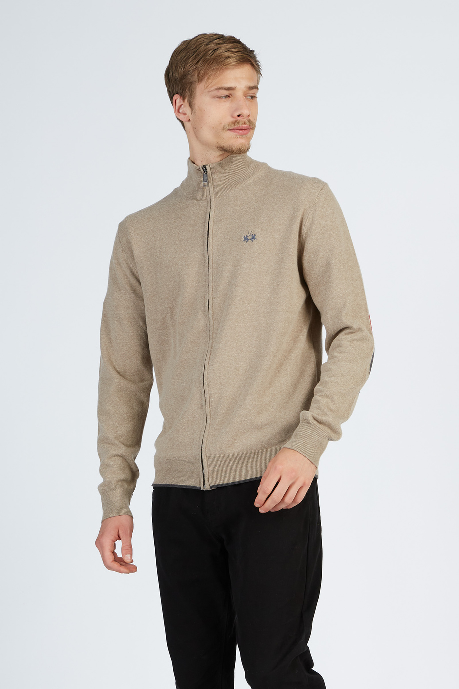 Wool sweater Essential high neck and regular fit zip - Premium wools | La Martina - Official Online Shop