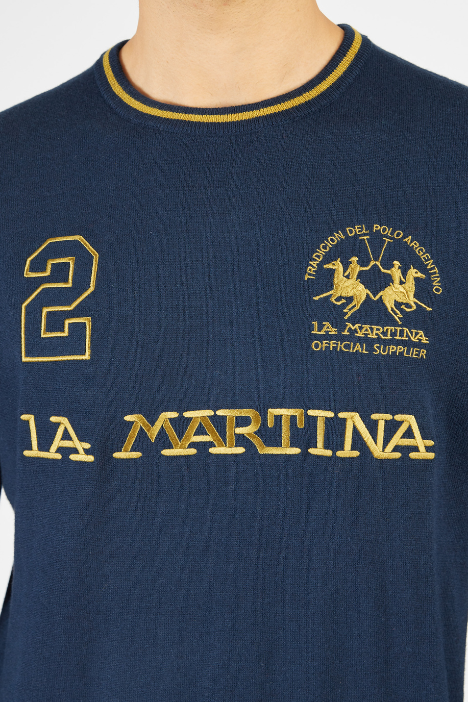 Maglione tricot da uomo in lambscot girocollo regular fit - Novità | La Martina - Official Online Shop