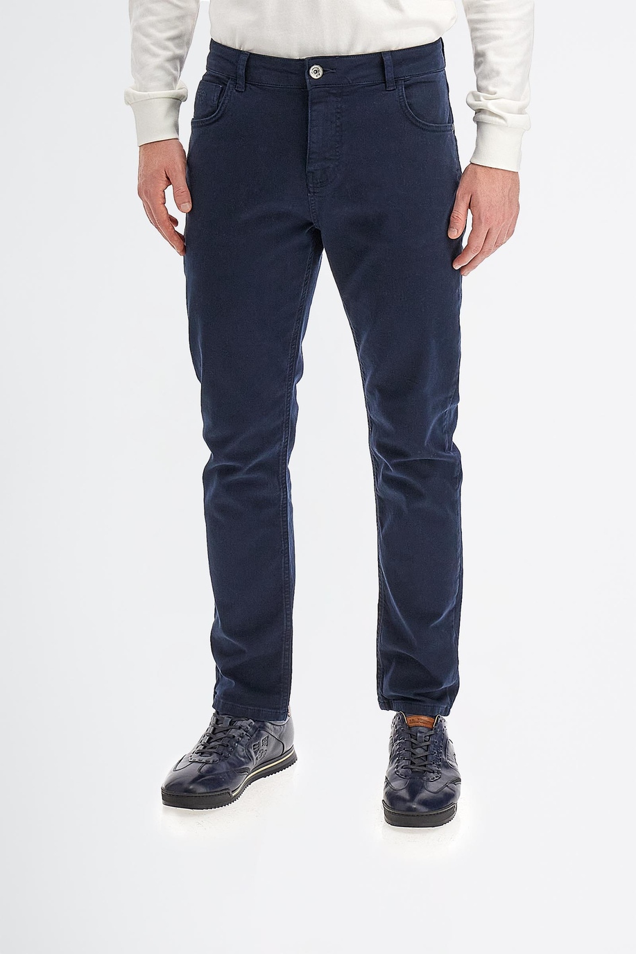 Men’s trousers in stretch cotton regular fit chino model - Men | La Martina - Official Online Shop