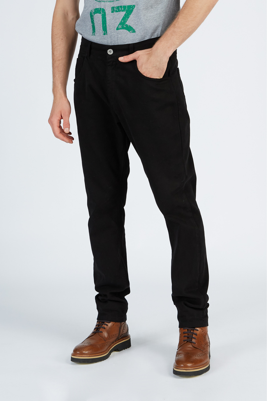 Pantalon pour homme en coton élastique coupe classique chinois - Tenues élégantes pour lui | La Martina - Official Online Shop