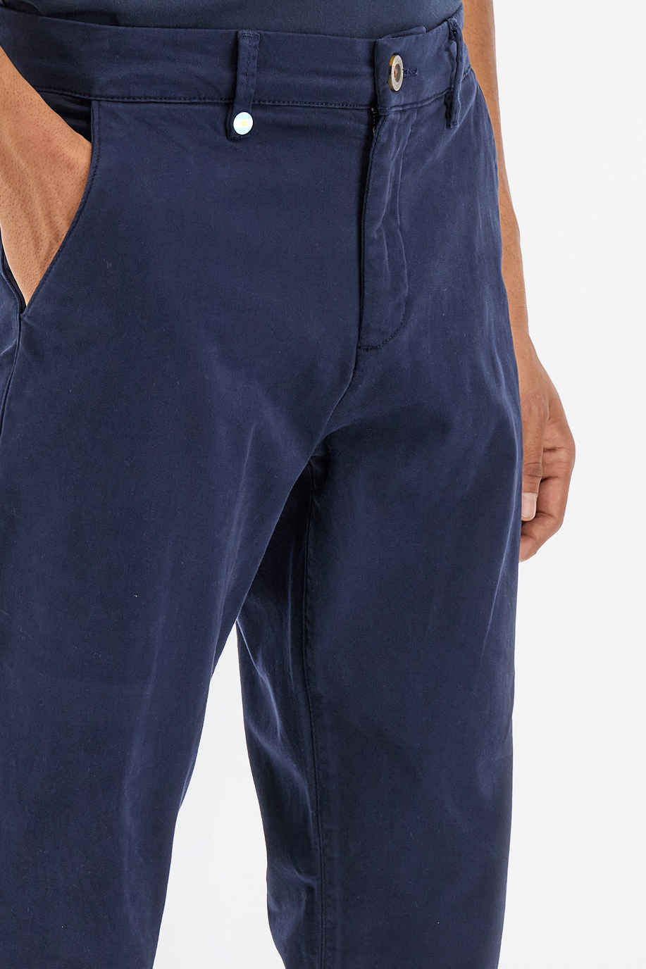 Pantalone da uomo in cotone twill stretch modello chino slim fit - Look eleganti per lui | La Martina - Official Online Shop