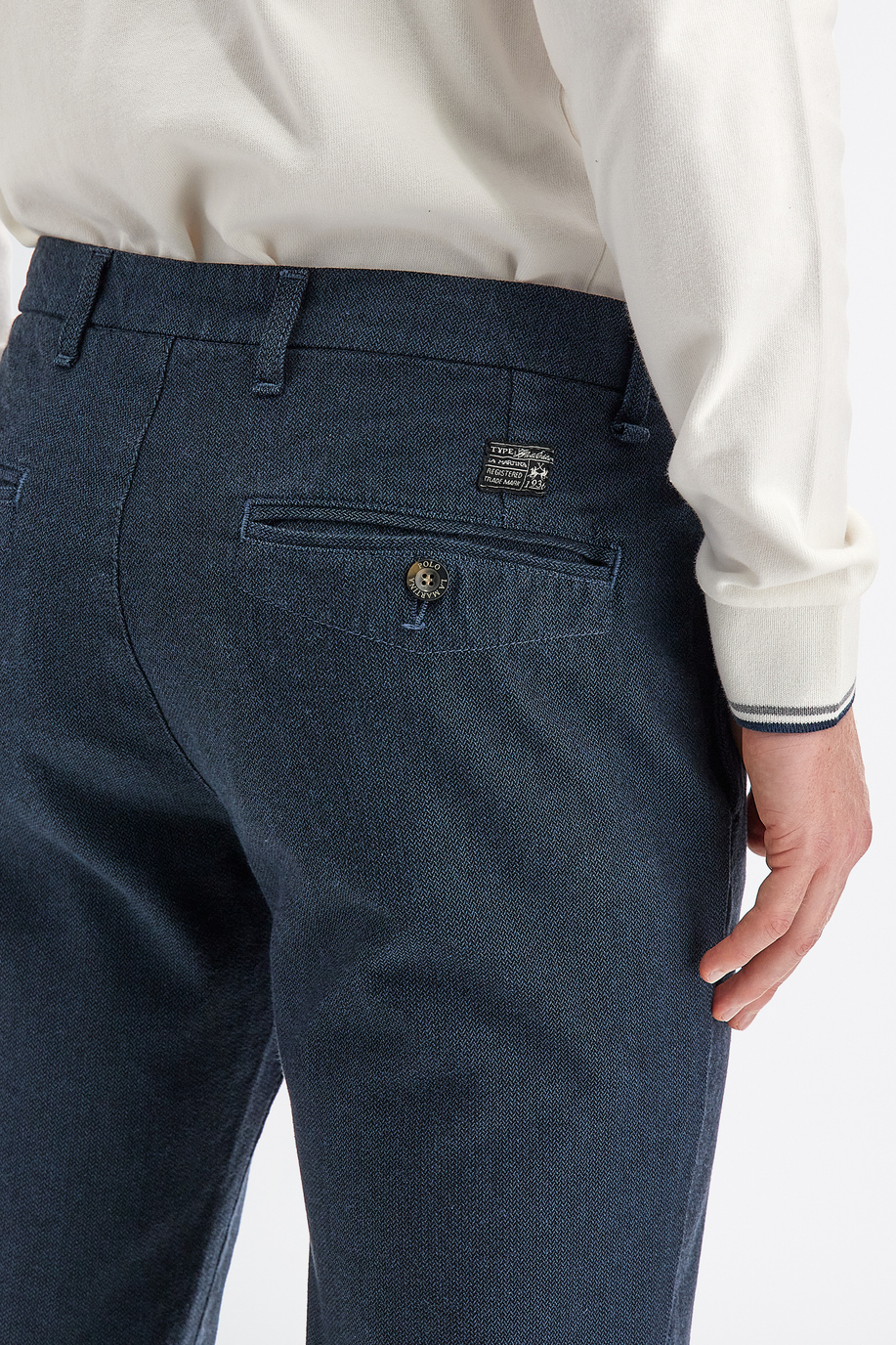 Pantalone da uomo modello 5 tasche in cotone regular fit - Look invernali per lui | La Martina - Official Online Shop
