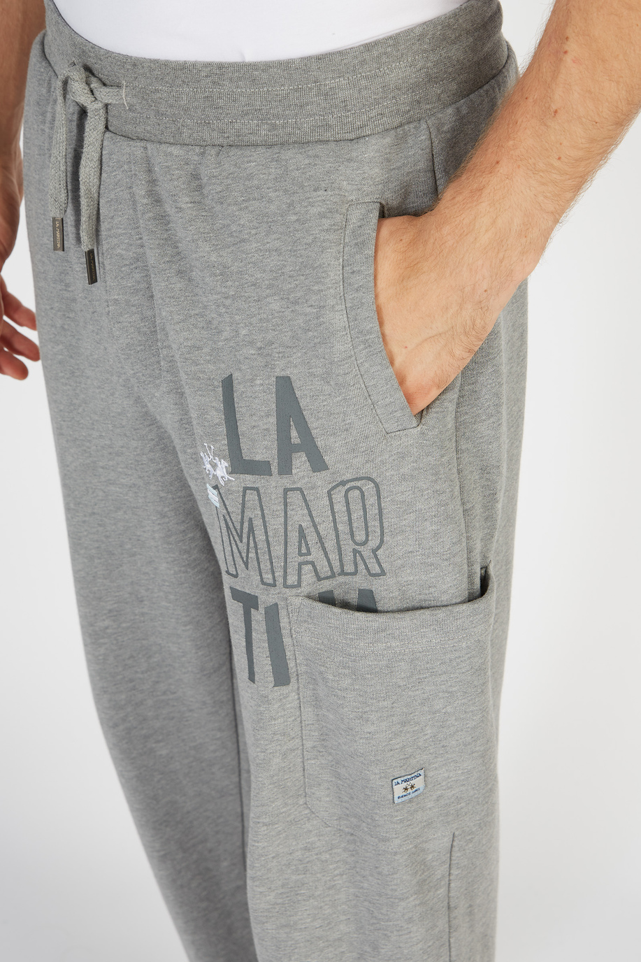 Regular fit cotton jogger trousers for men - Capsule | La Martina - Official Online Shop
