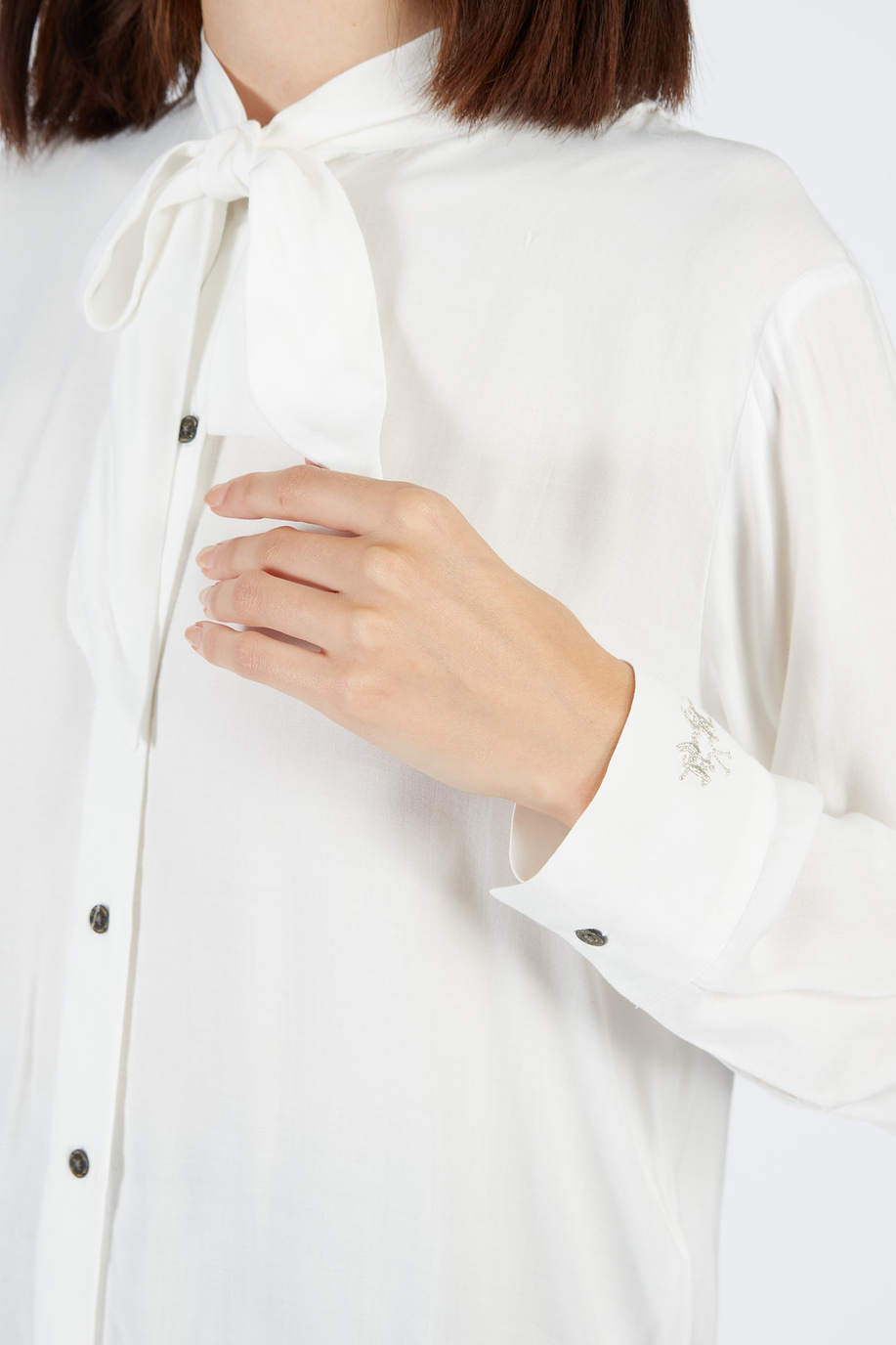 Women’s Argentina shirt in viscose satin regular fit long sleeves - Business Looks Women | La Martina - Official Online Shop