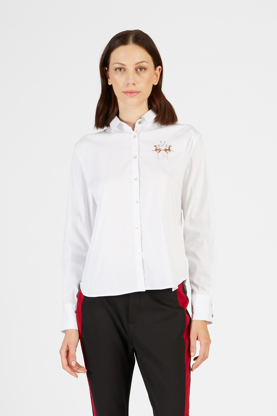 Camicia in cotone tinta unita - Camicie | La Martina - Official Online Shop