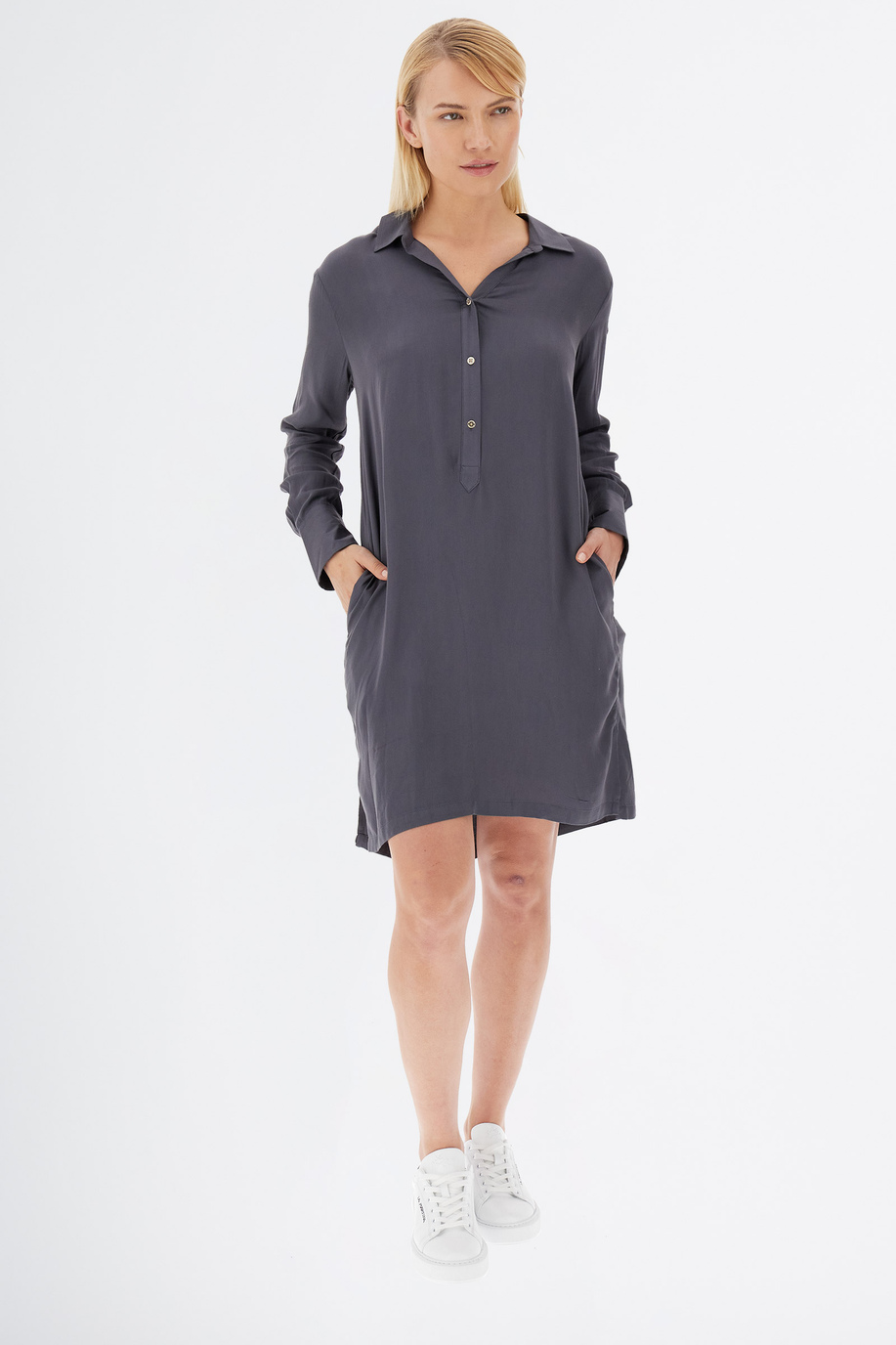Dress long sleeves Timeless solid color - Dresses | La Martina - Official Online Shop