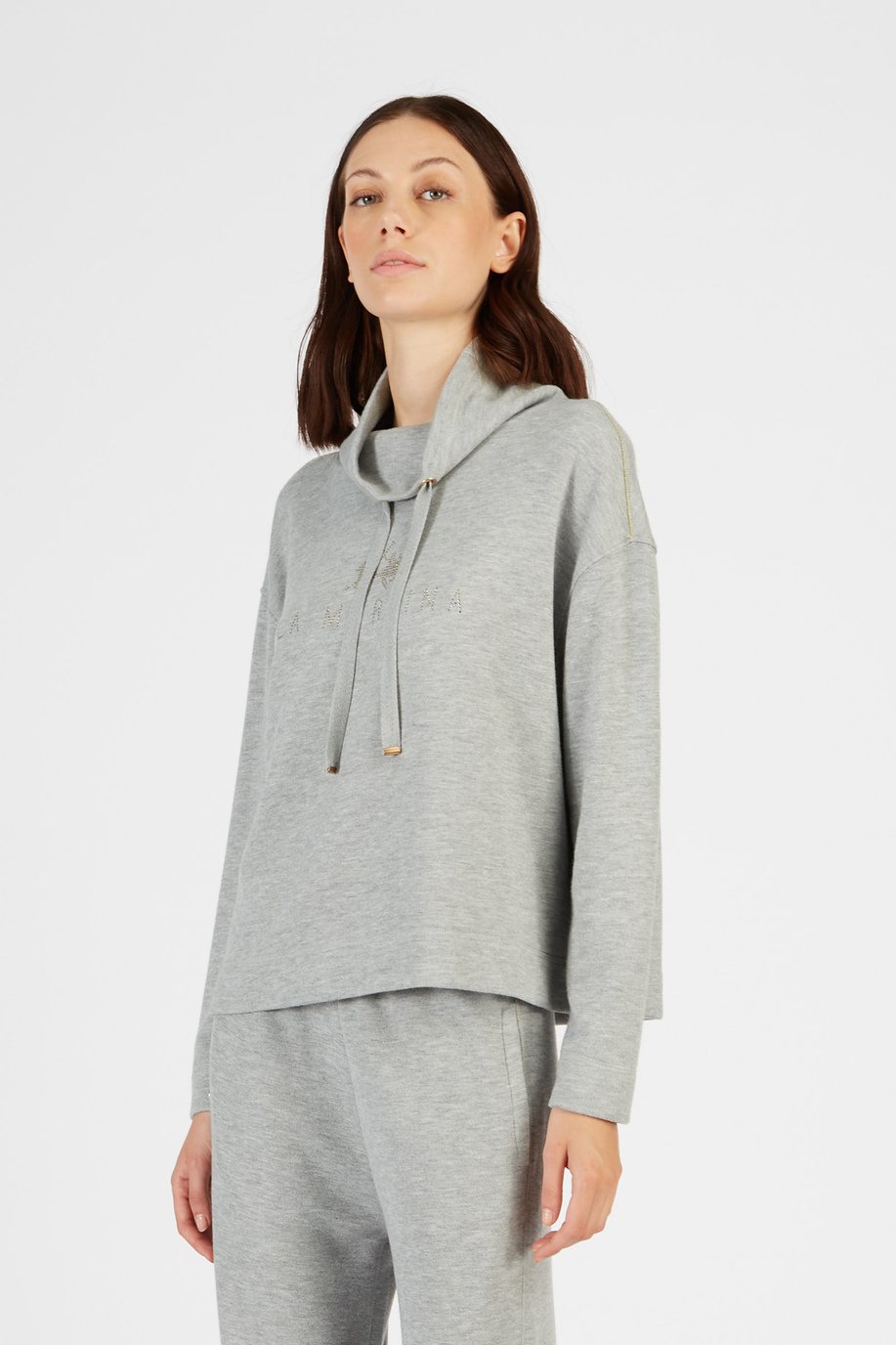 Damen Sweatshirt Baumwolle Rollkragen Timeless Regular Fit - Sportlich-schicke Kleidung | La Martina - Official Online Shop