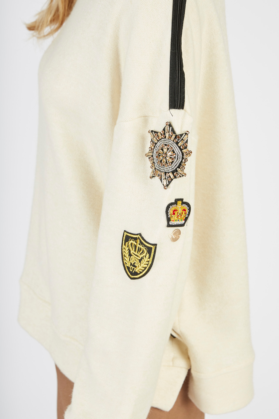 Damen-Sweatshirt mit hohem Kragen und langen Ärmeln - Herbstlicher Stil | La Martina - Official Online Shop