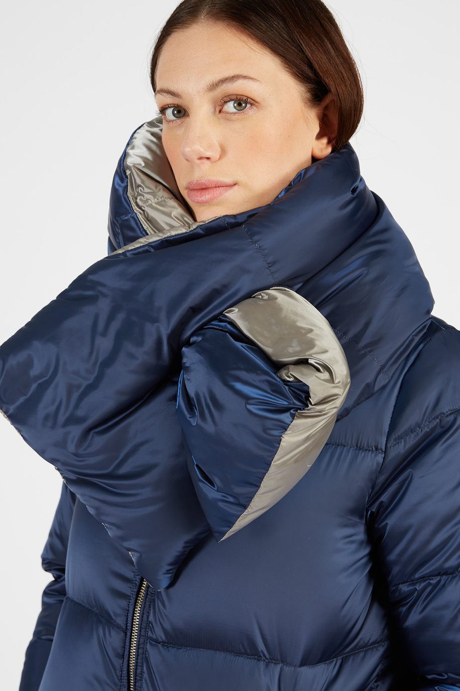 Timeless down and turtleneck jacket for women - Outerwear | La Martina - Official Online Shop