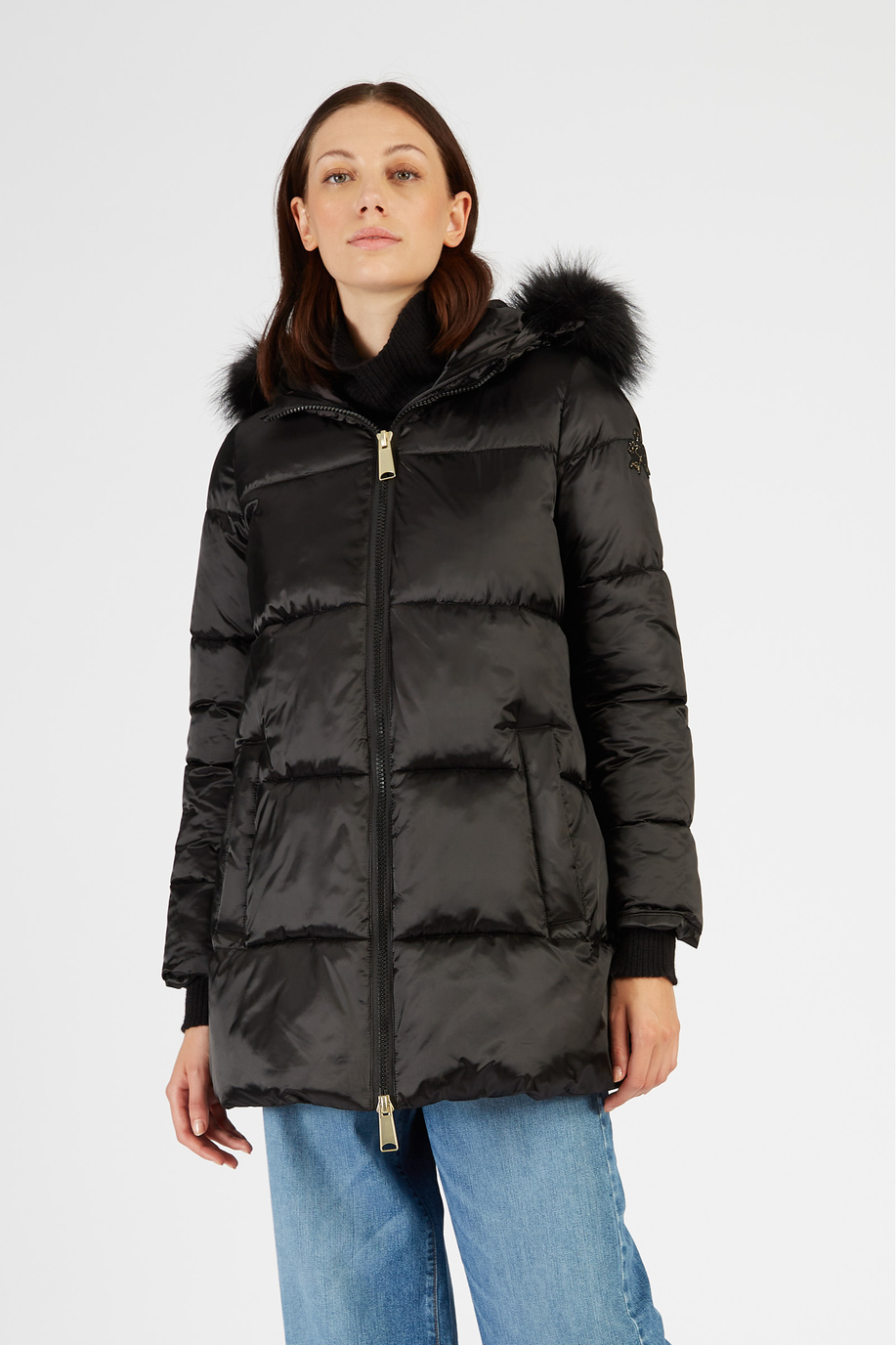 Women’s padded jacket Jet Set regular fit nylon effect | La Martina - Official Online Shop