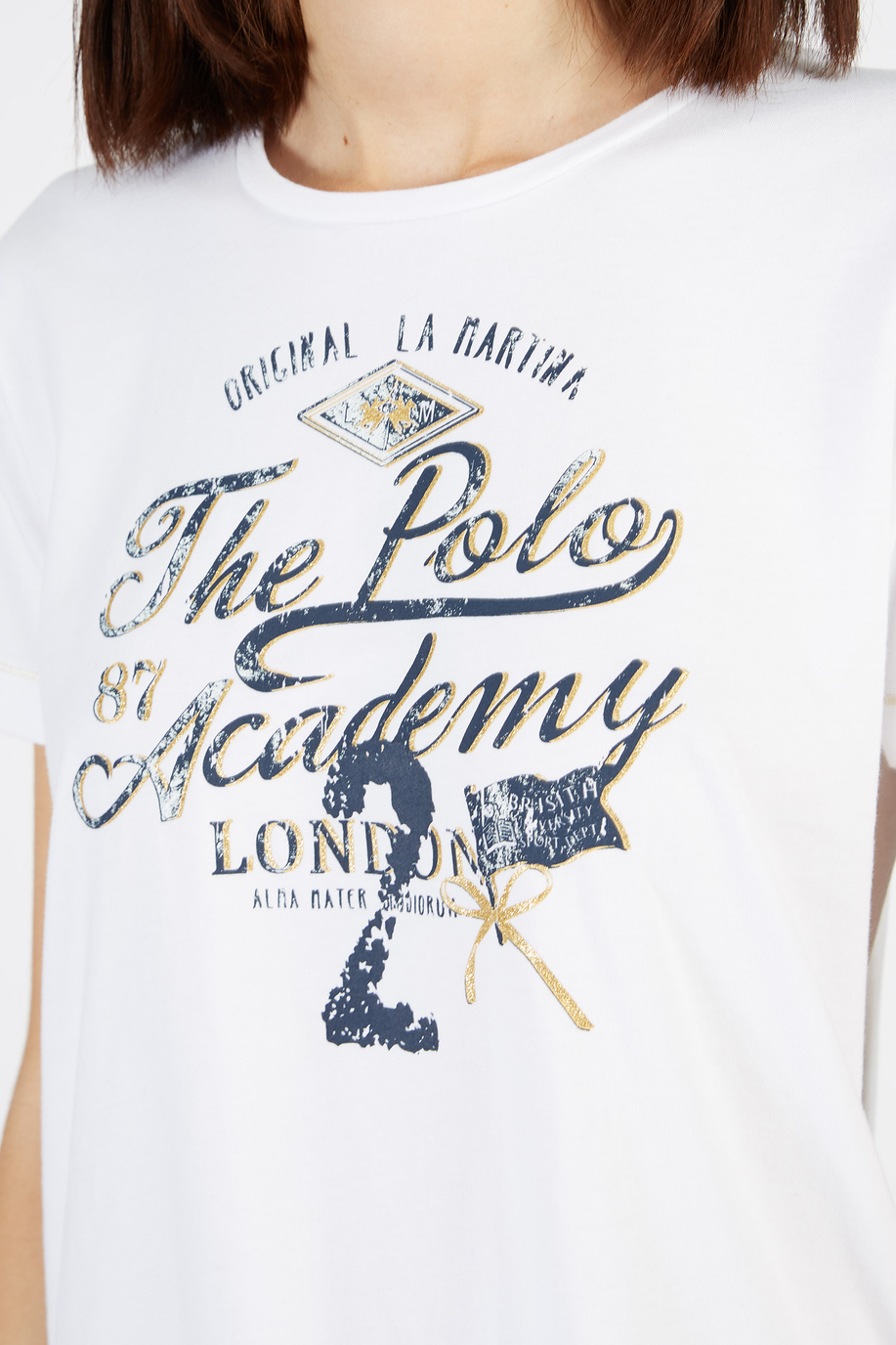 Cotton t-shirt with regular fit print - T-Shirts | La Martina - Official Online Shop