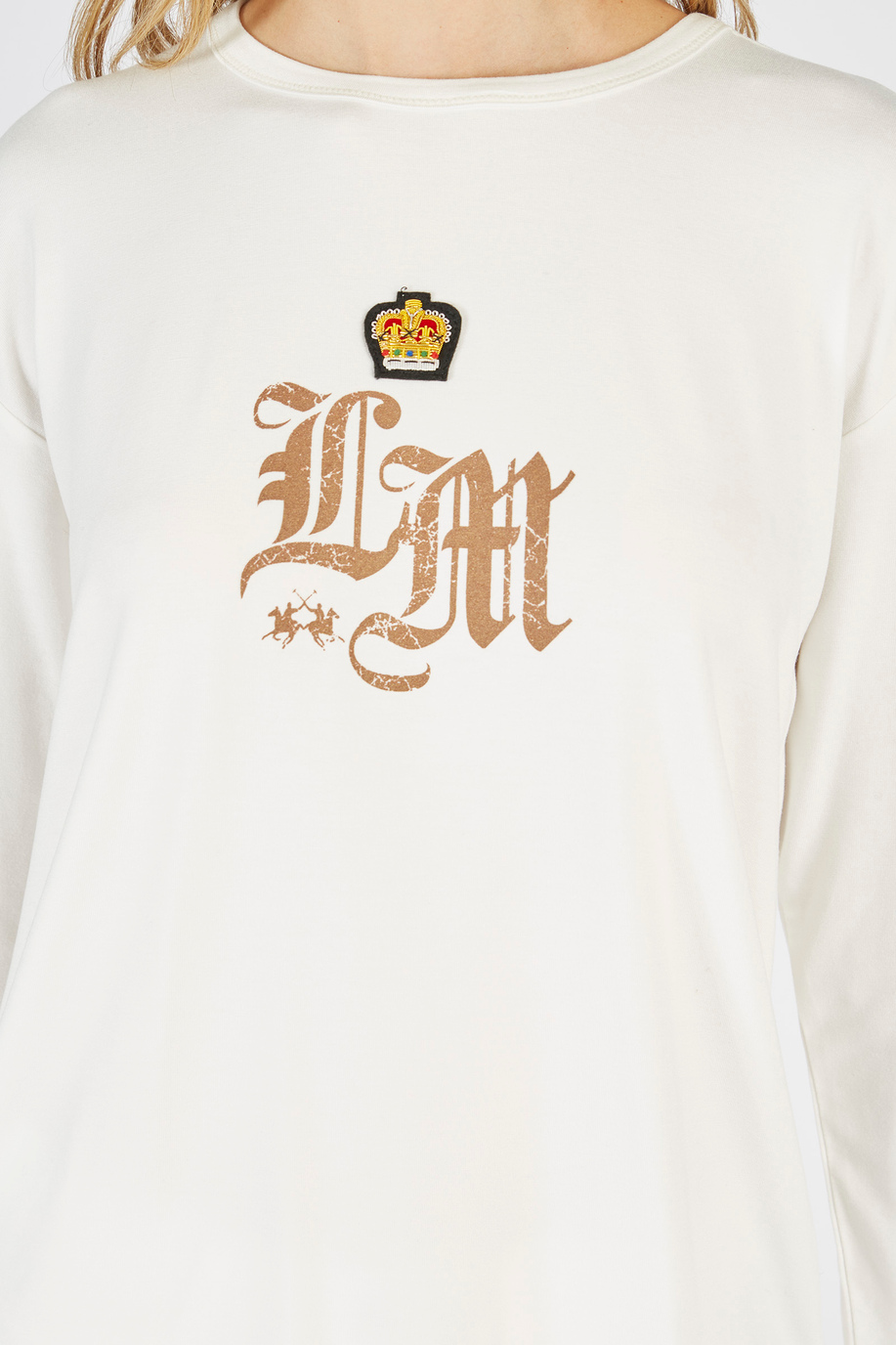 T-shirt in tessuto con stampa regular fit - T-shirts | La Martina - Official Online Shop