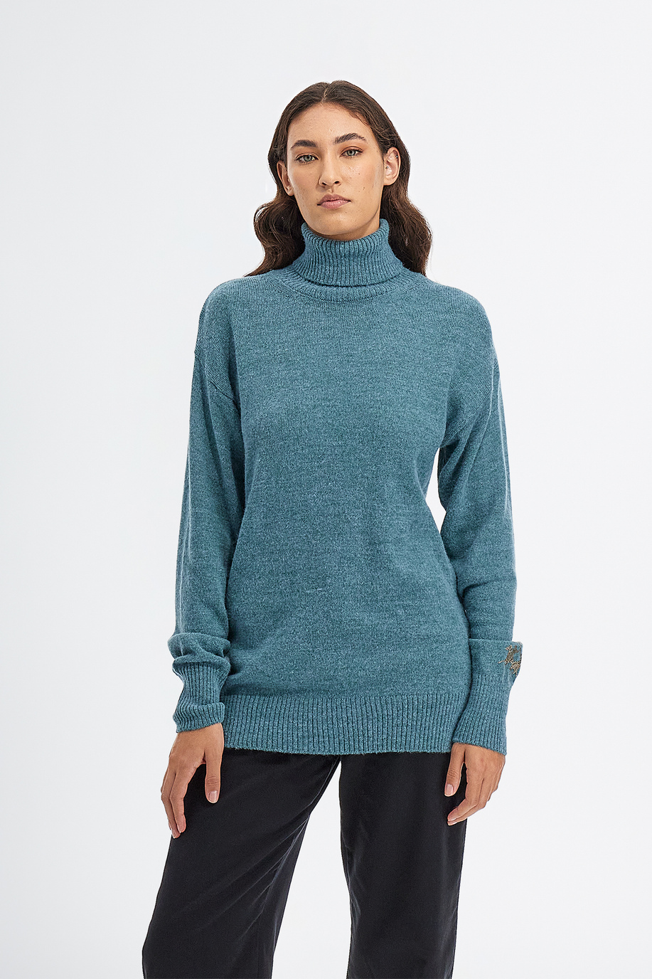Damen Pullover mit hohem Kragen aus Alpaka mit regulärer Passform - Sweatshirts | La Martina - Official Online Shop