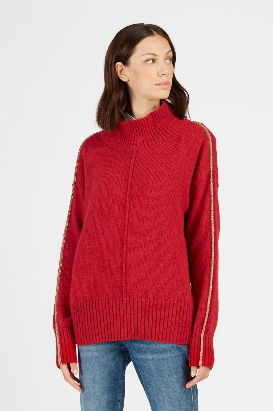 Damen-Pullover aus Alpaka mit hohem Kragen - Sweatshirts | La Martina - Official Online Shop