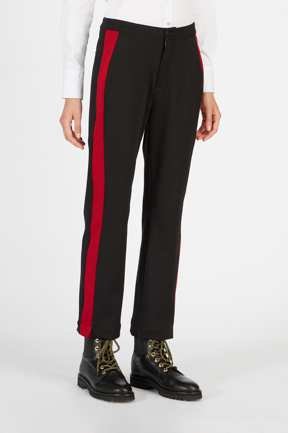 Women’s high-waisted trousers with narrow bottom - Elegant looks for her | La Martina - Official Online Shop