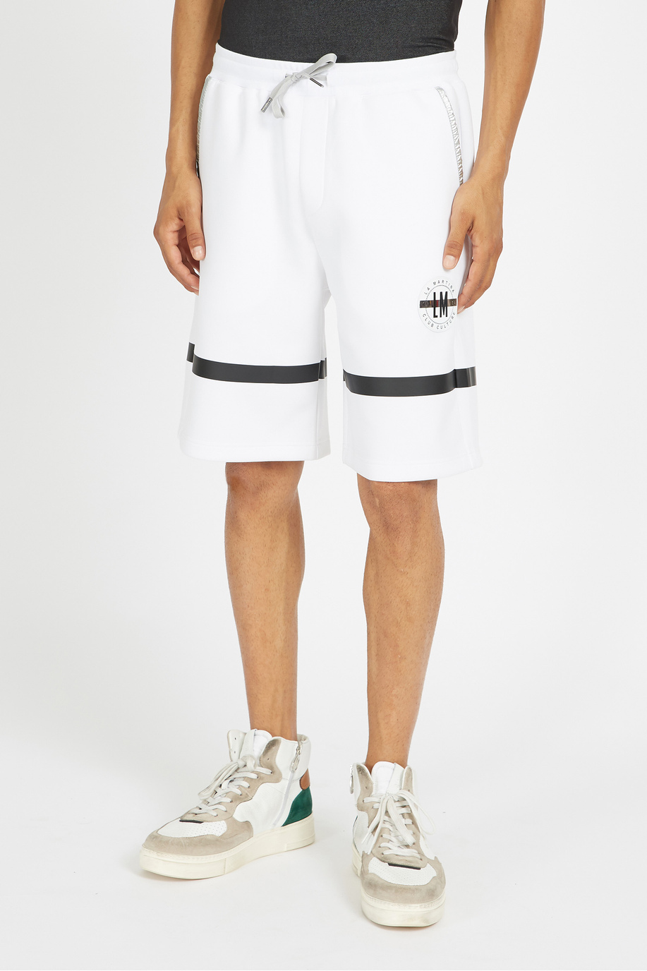 Man bermuda shorts in cotton stretch regular fit  -  Virle - Jet Set | La Martina - Official Online Shop