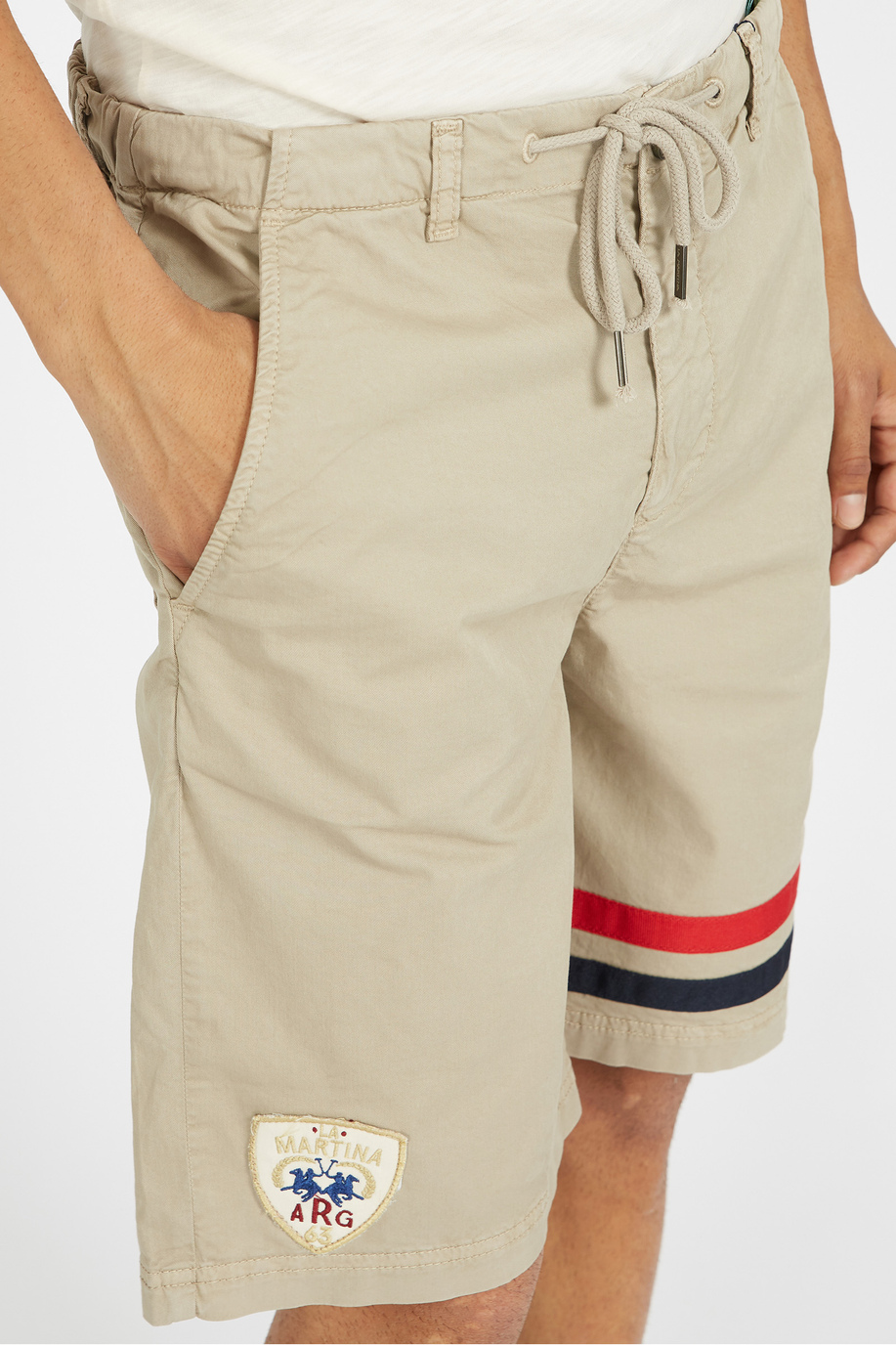 Man bermuda shorts in cotton stretch regular fit  -  Vered - Leyendas del Polo | La Martina - Official Online Shop