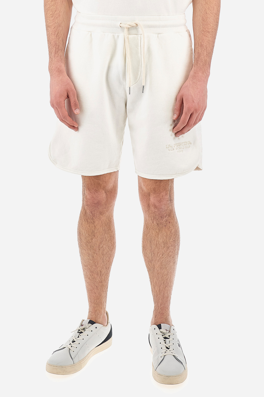 100% cotton men's Bermuda shorts with regular fit drawstring - Vitor - Bermuda Shorts | La Martina - Official Online Shop