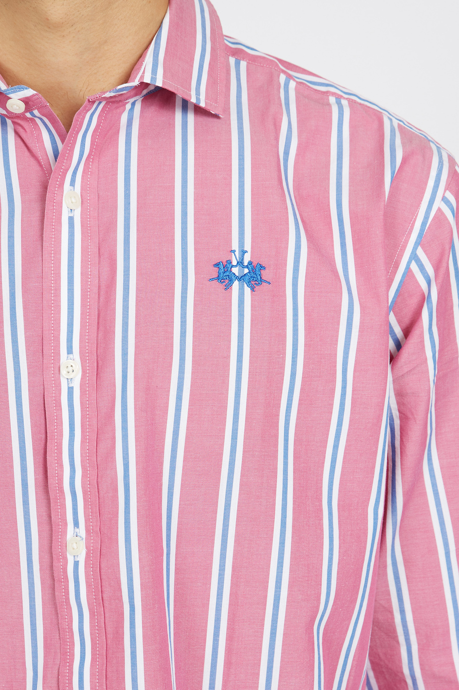 Chemise manches longues 100% coton regular fit homme rayée - Innocent - Chemises | La Martina - Official Online Shop