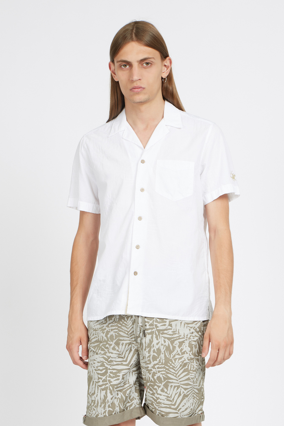 Men's regular fit long-sleeved shirt in cotton - Vahe - Argentina | La Martina - Official Online Shop