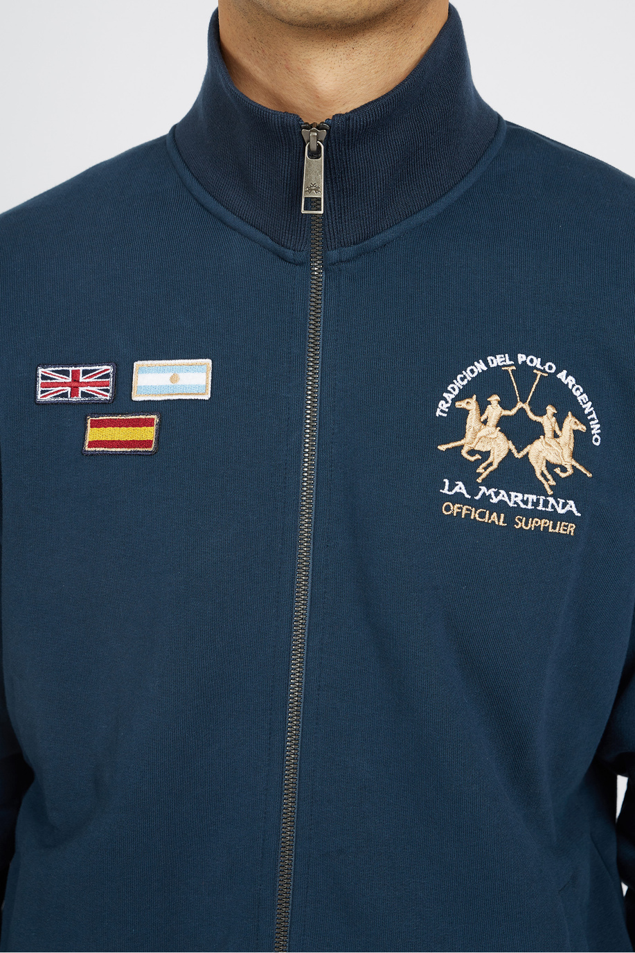 Langärmliges Herren-Sweatshirt aus 100 % Baumwolle comfort fit  -  Vasileios - Sweatshirts | La Martina - Official Online Shop