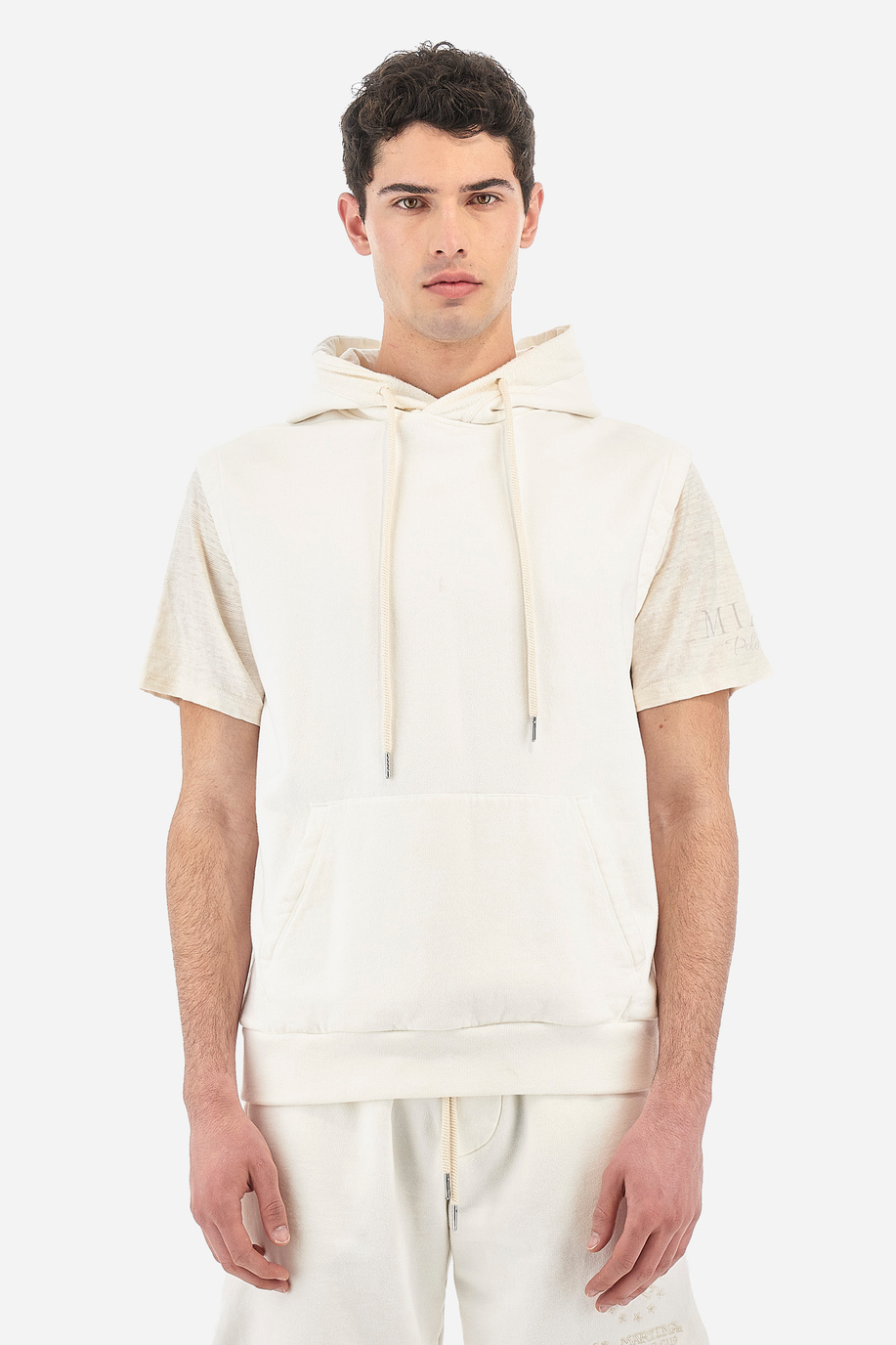 Regular fit 100% cotton short-sleeved men's sweatshirt - Vittorio - Sweatshirts | La Martina - Official Online Shop