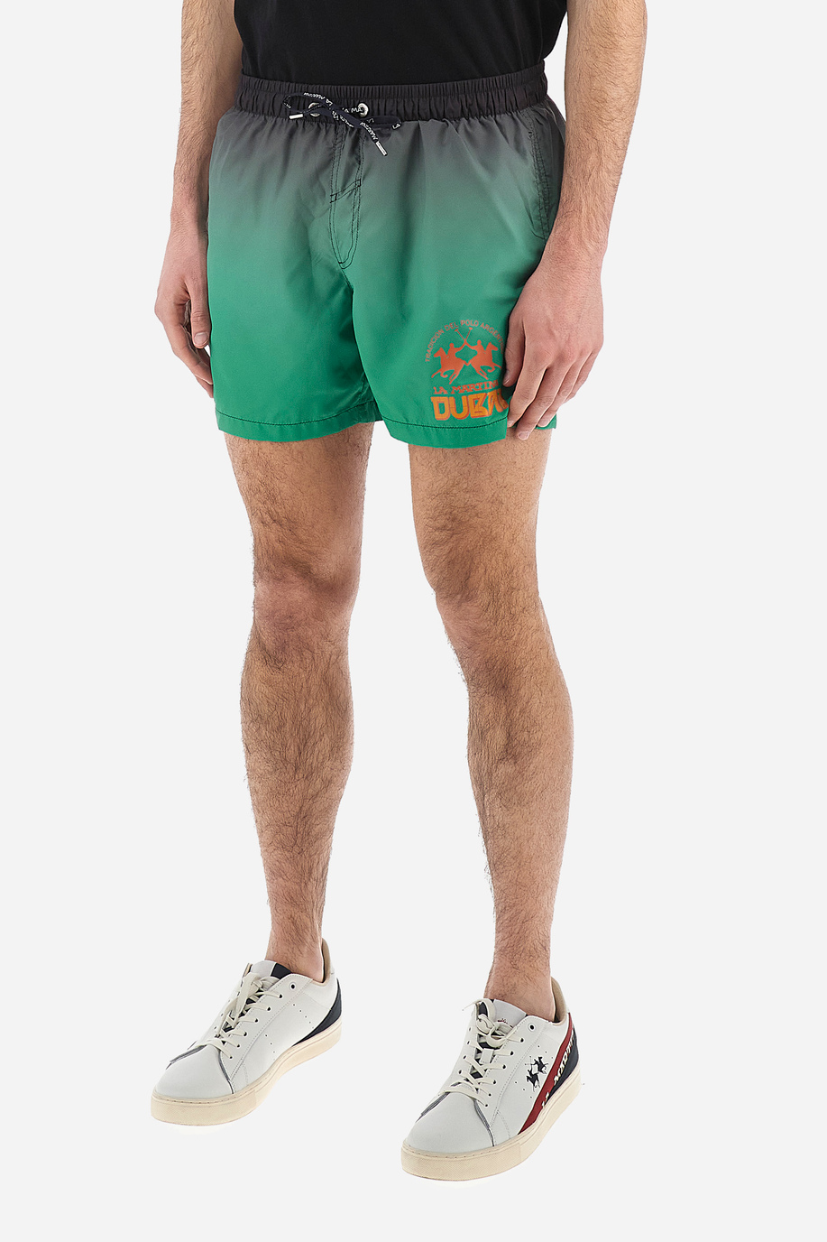 Regular fit men's swim trunks with drawstring waist - Vistarino - Swimwear | La Martina - Official Online Shop
