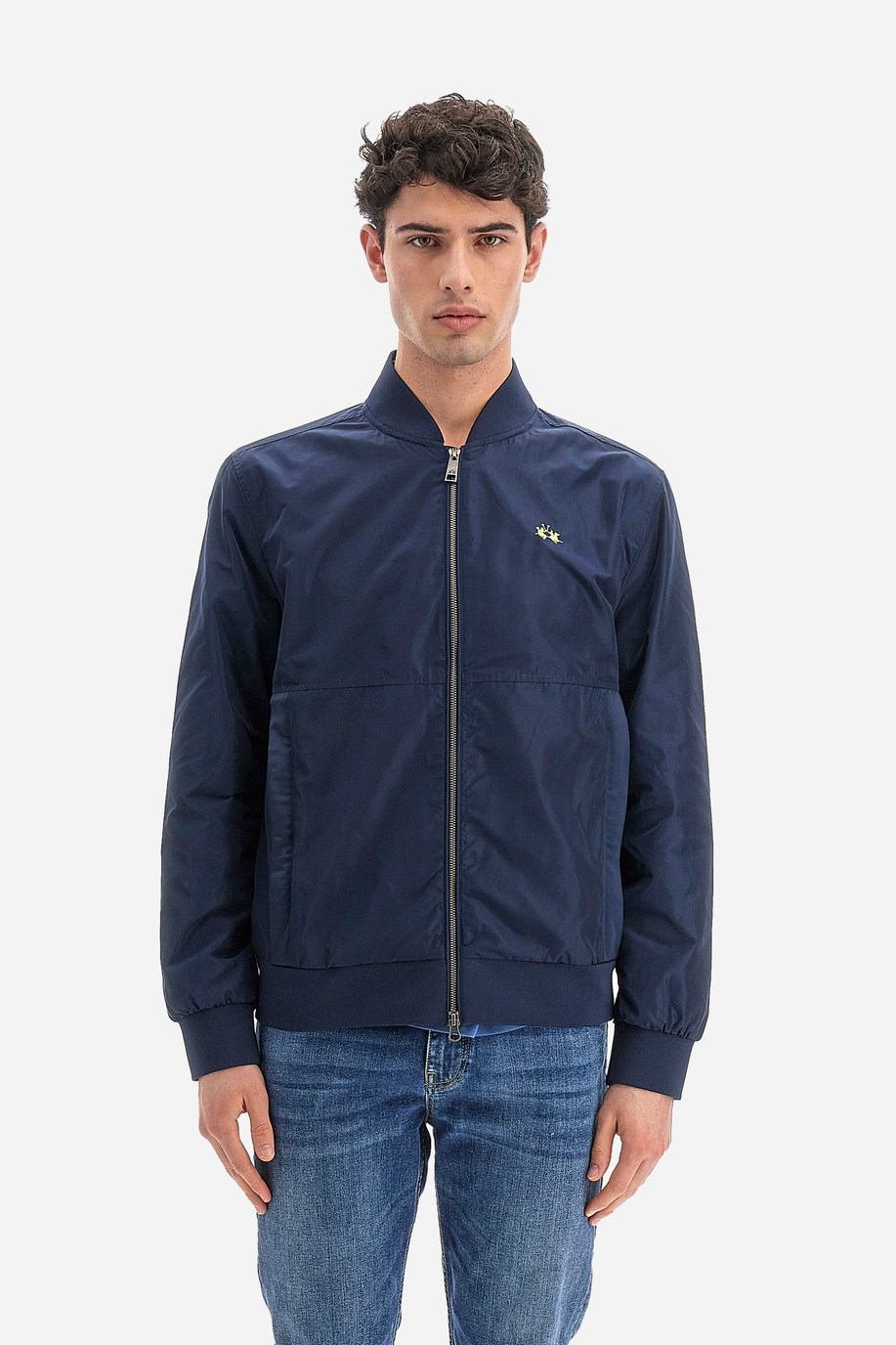 Men's regular fit zip up long sleeve jacket - Veit - Spring jackets | La Martina - Official Online Shop
