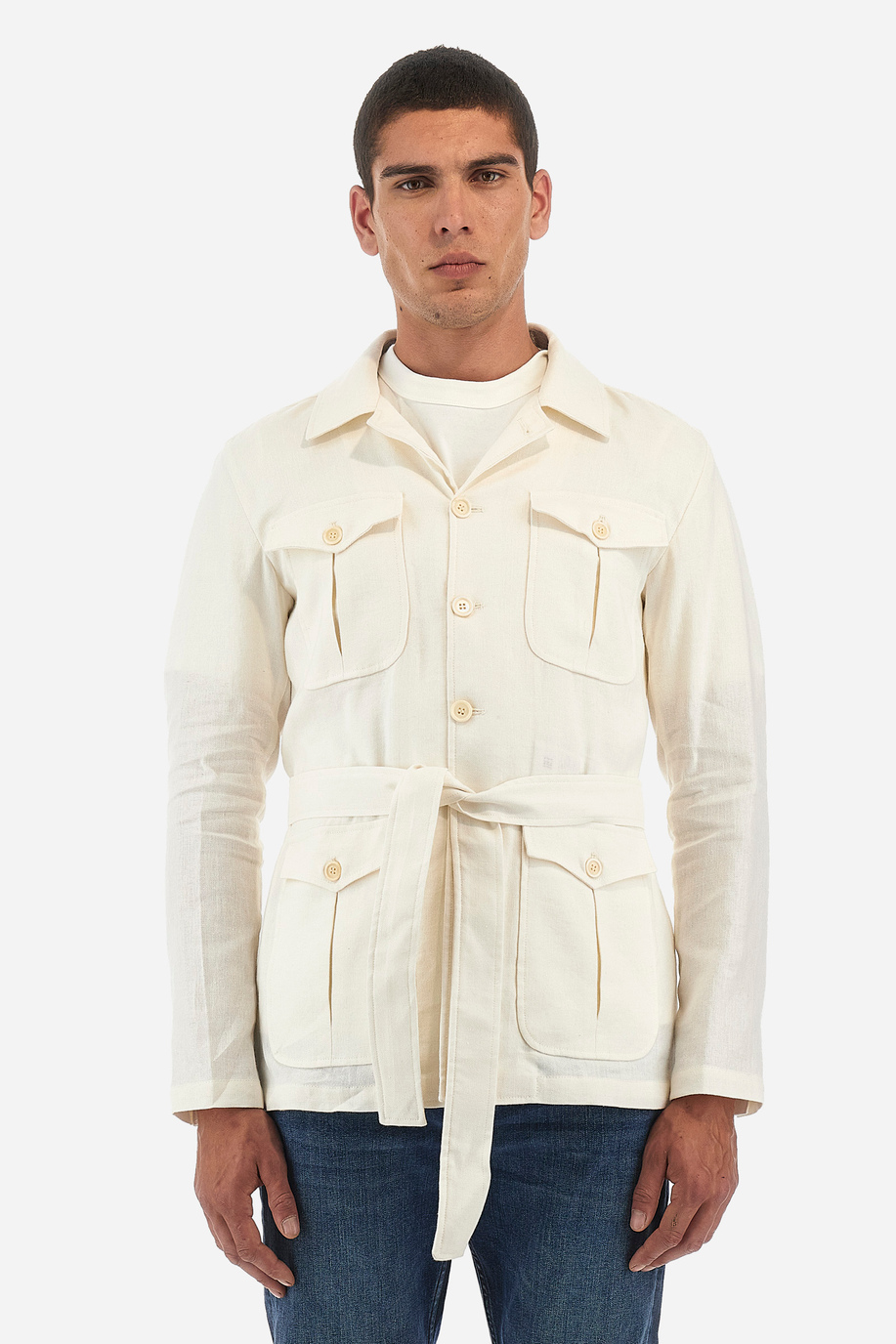 Men's regular fit solid color long sleeve jacket - Velik - Jackets | La Martina - Official Online Shop