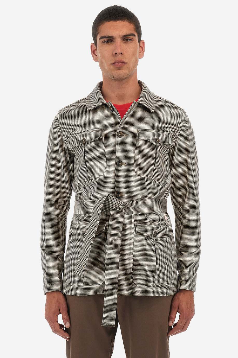 Men's regular fit solid color long sleeve jacket - Velik - Outerwear | La Martina - Official Online Shop