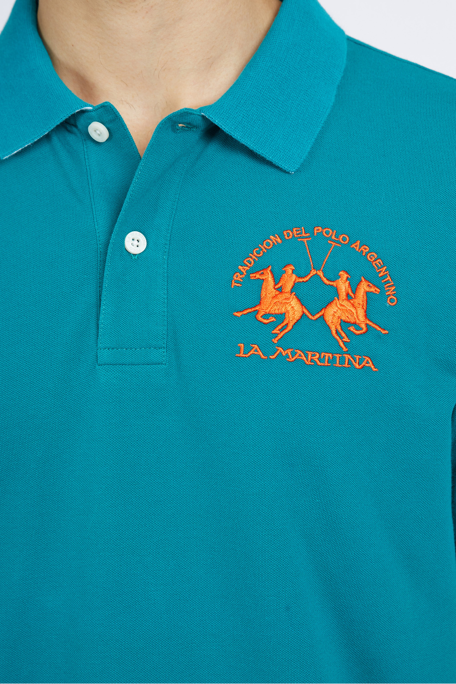 Polo à manches courtes pour homme en coton stretch regular fit - Miguel - Manches courtes | La Martina - Official Online Shop