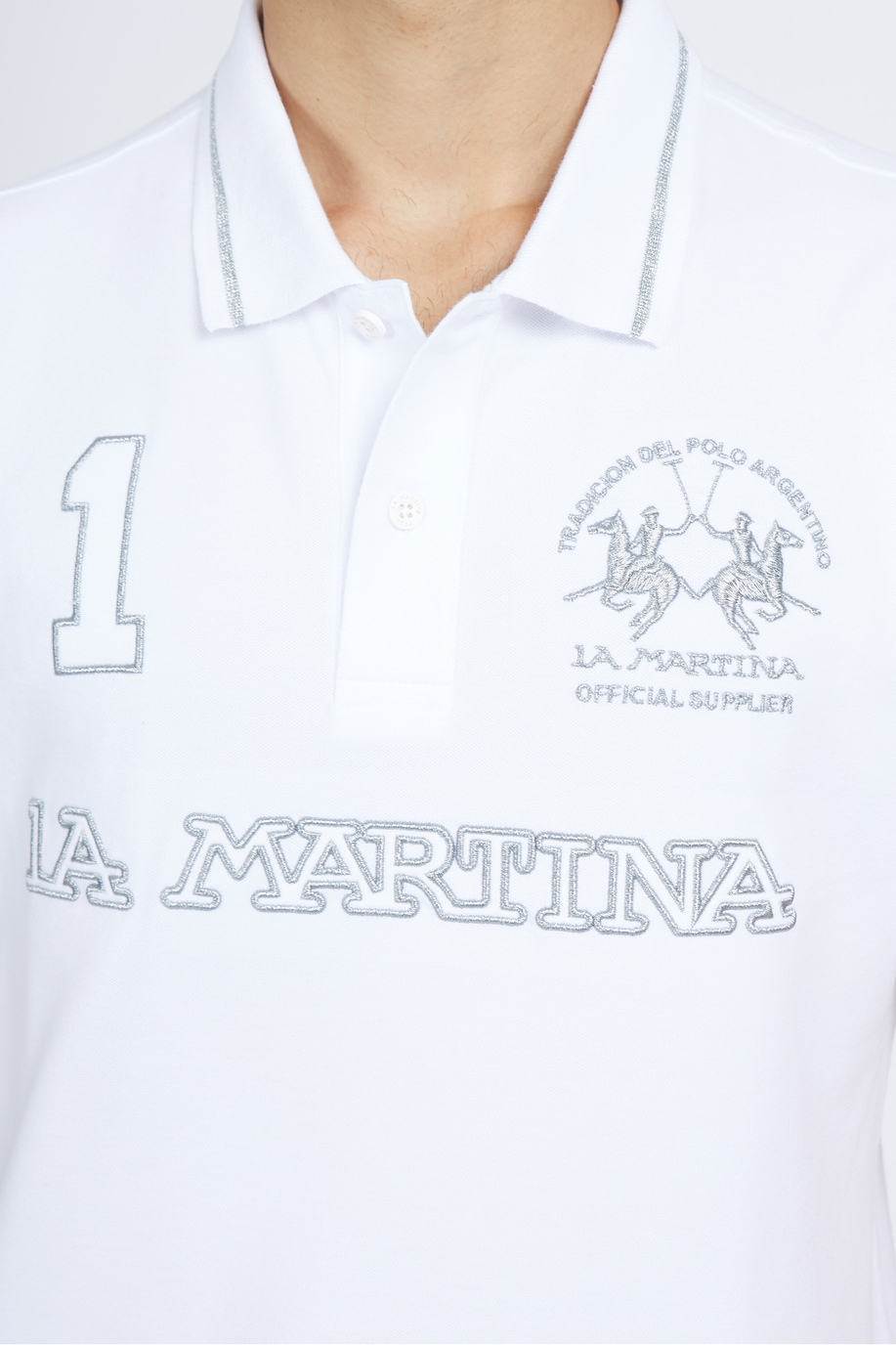Polo da uomo a maniche corte in cotone elasticizzato regular fit- Rosano - Polo | La Martina - Official Online Shop