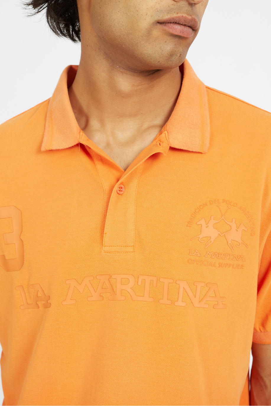 Regular fit 100% cotton short-sleeved polo shirt for men - Vilko - Regular fit | La Martina - Official Online Shop
