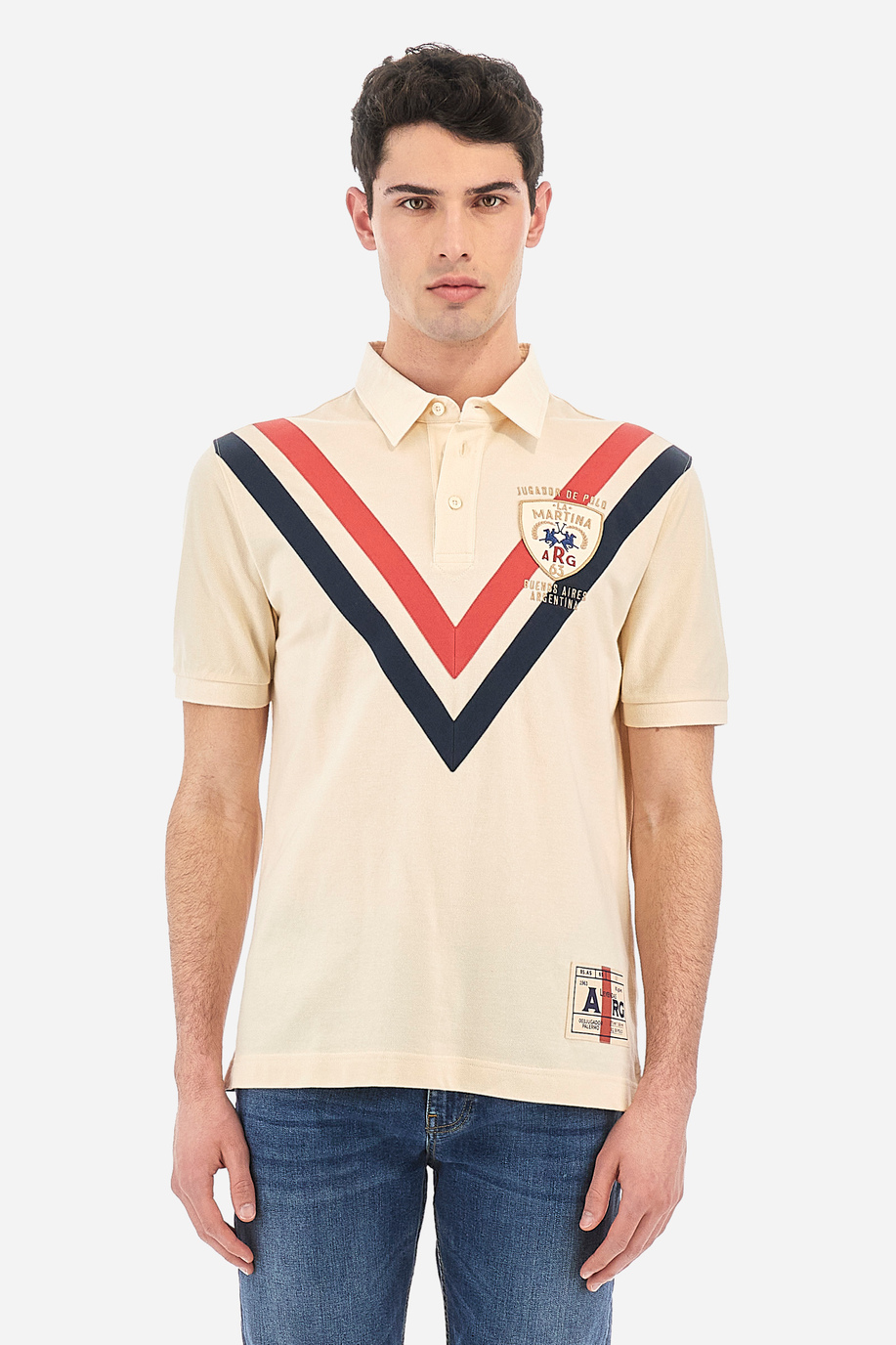 Regular fit 100% cotton short-sleeved polo shirt for men - Valoree - Leyendas del Polo | La Martina - Official Online Shop