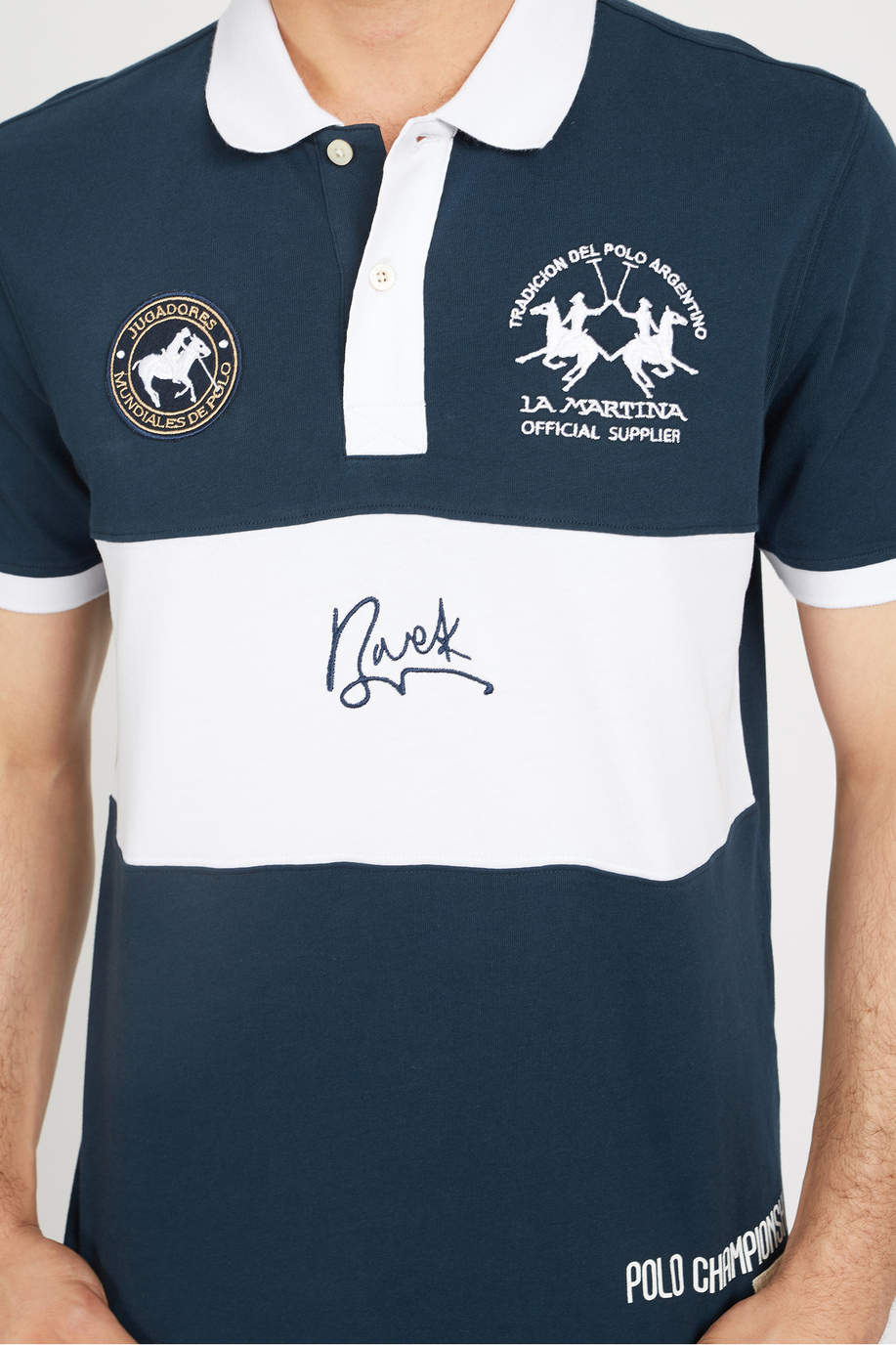 Regular fit 100% cotton short-sleeved polo shirt for men - Velibor - Men | La Martina - Official Online Shop