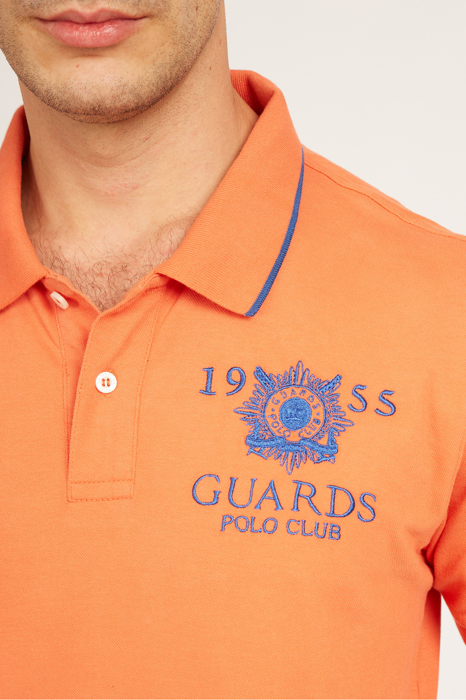 Herren-Kurzarm-Poloshirt aus Stretch-Baumwolle mit normaler Passform - Vilmos - Guards - England | La Martina - Official Online Shop