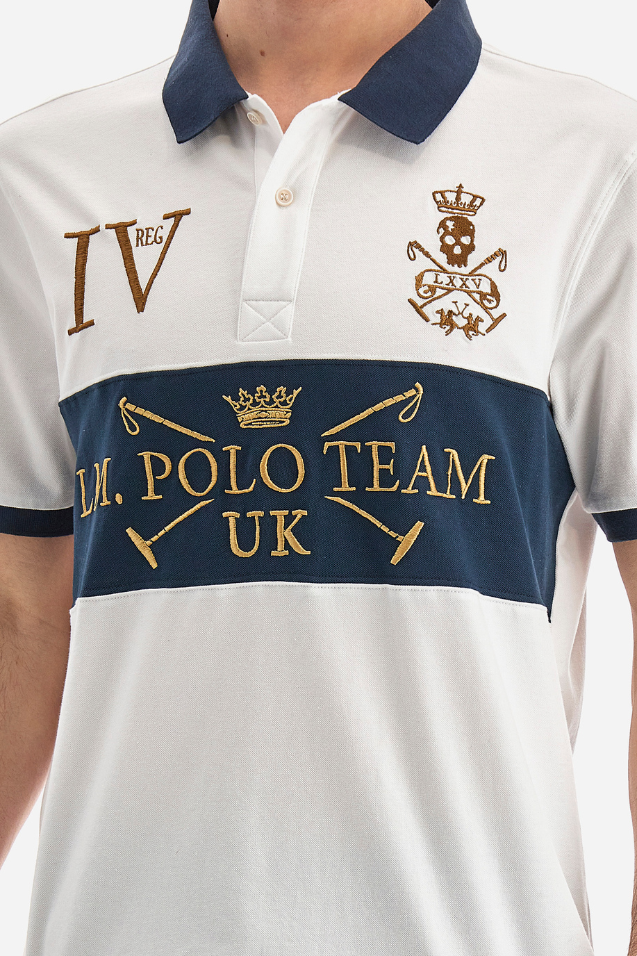 Men's short-sleeved over-fit cotton blend polo shirt - Vince | La Martina - Official Online Shop