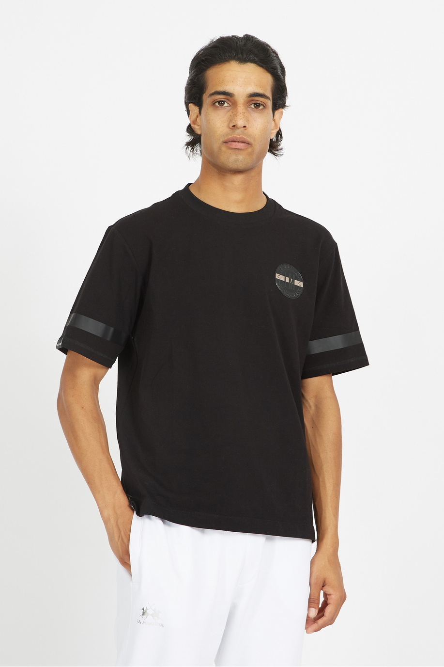 T-shirt à manches courtes pour homme en coton stretch regular fit - Vicenzio - Jet Set | La Martina - Official Online Shop