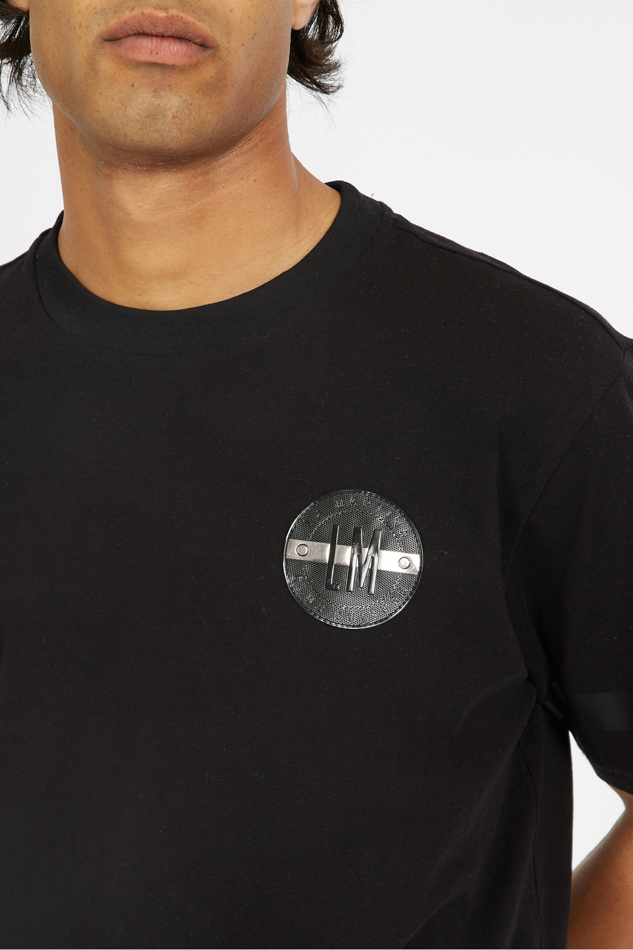 Men's short-sleeved T-shirt in regular fit stretch cotton - Vicenzio - Jet Set | La Martina - Official Online Shop
