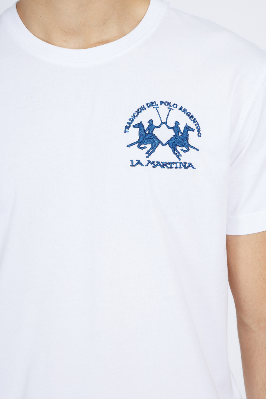 T-shirt homme 100% coton coupe regular à manches courtes - Vernie - -50% | step 3 | us | La Martina - Official Online Shop
