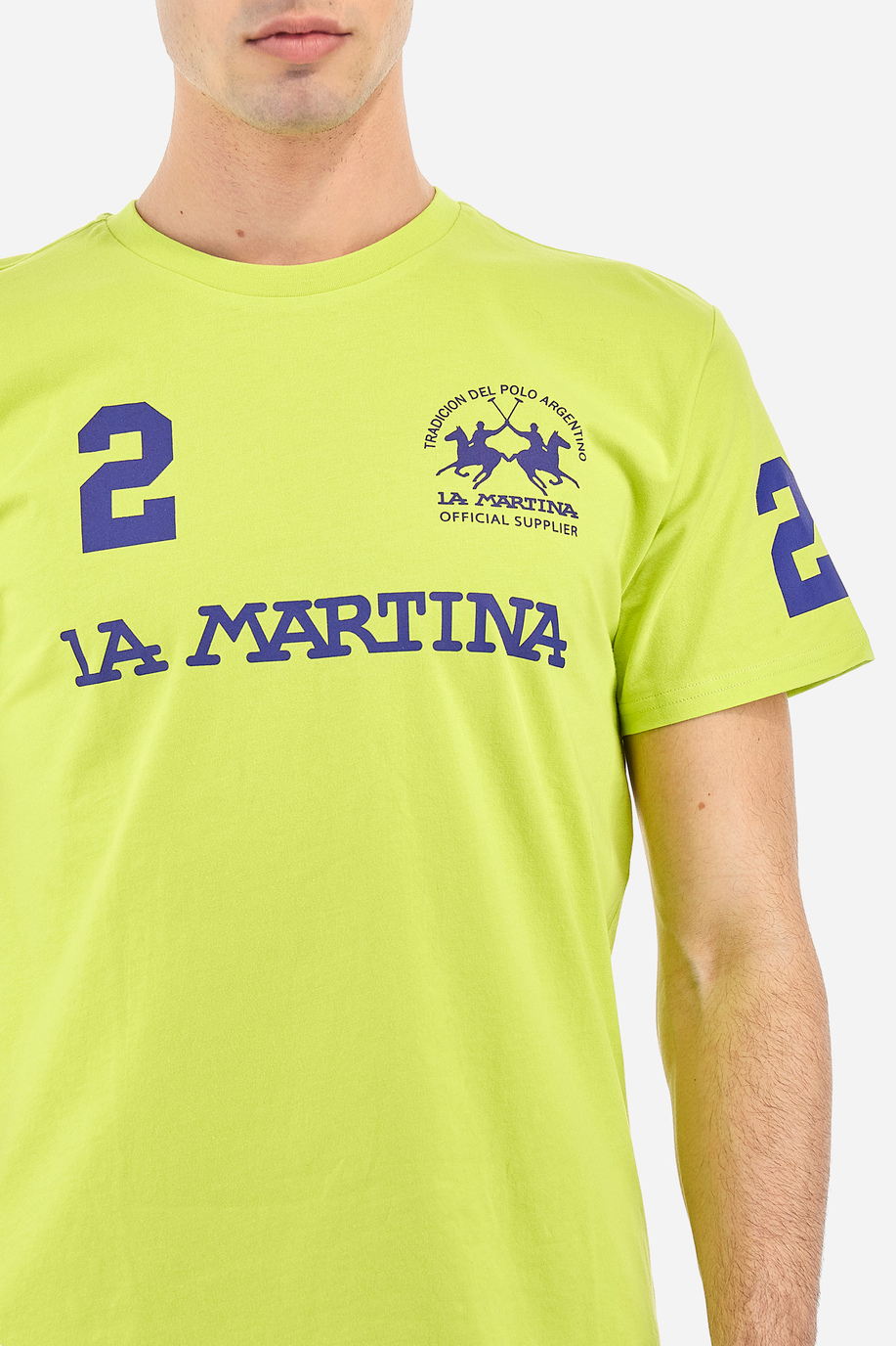 Men's 100% cotton regular fit short-sleeved T-shirt - Reichard - T-Shirts | La Martina - Official Online Shop