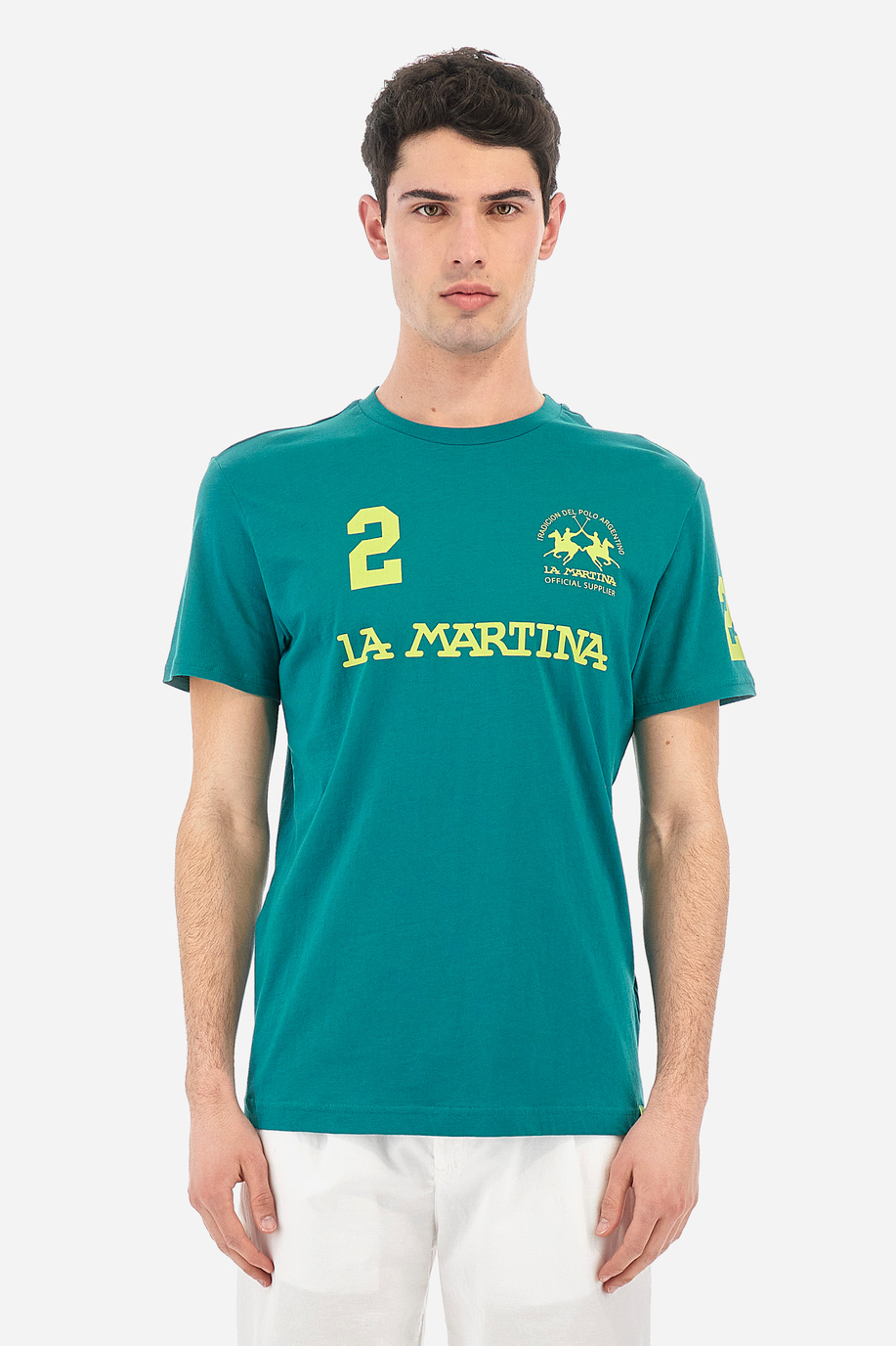T-shirt homme 100% coton coupe regular à manches courtes - Reichard - T-Shirts | La Martina - Official Online Shop