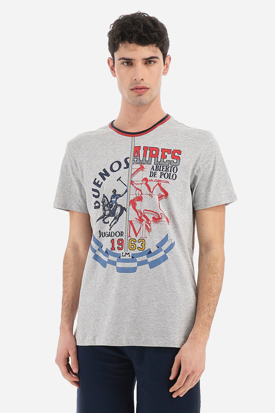 Herren-T-Shirt aus 100 % Baumwolle mit normaler Passform und kurzen Ärmeln - Verrell - T-shirts | La Martina - Official Online Shop