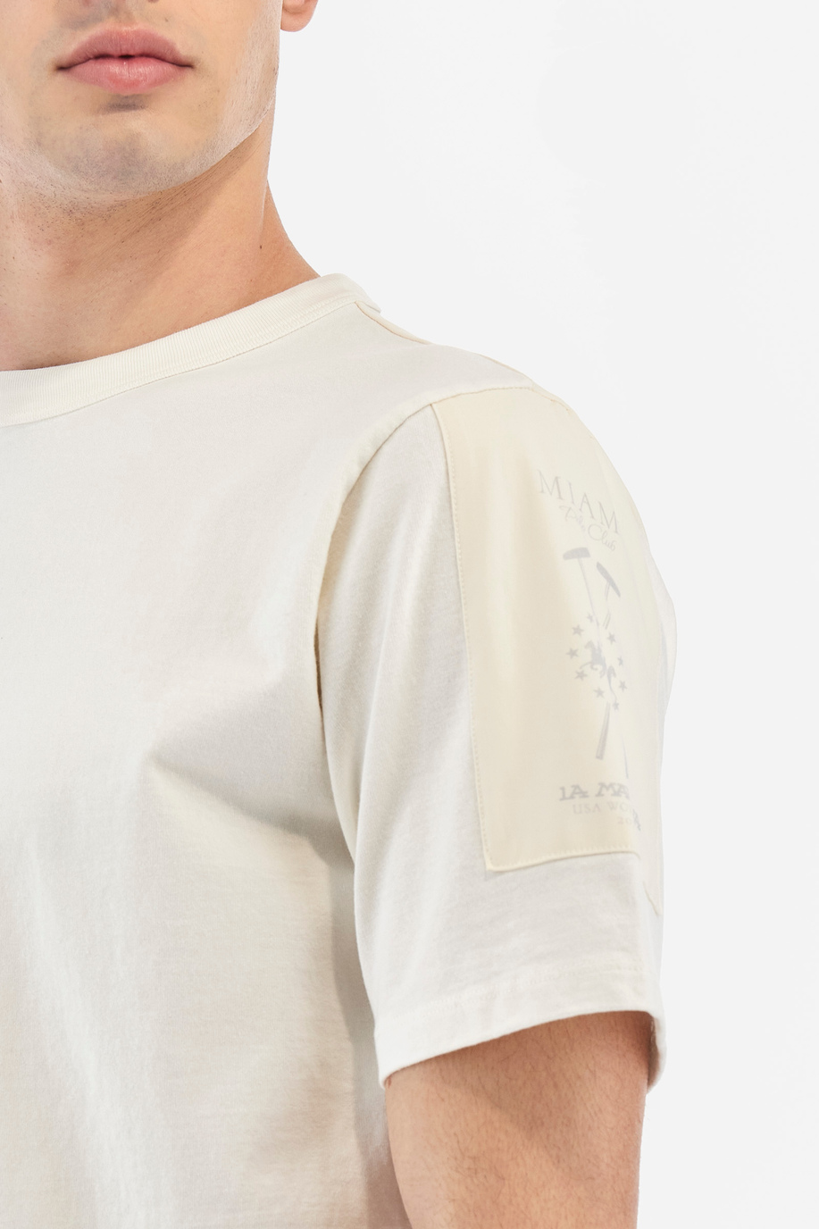 Men's 100% cotton regular fit short-sleeved T-shirt - Valla - test 2 | La Martina - Official Online Shop