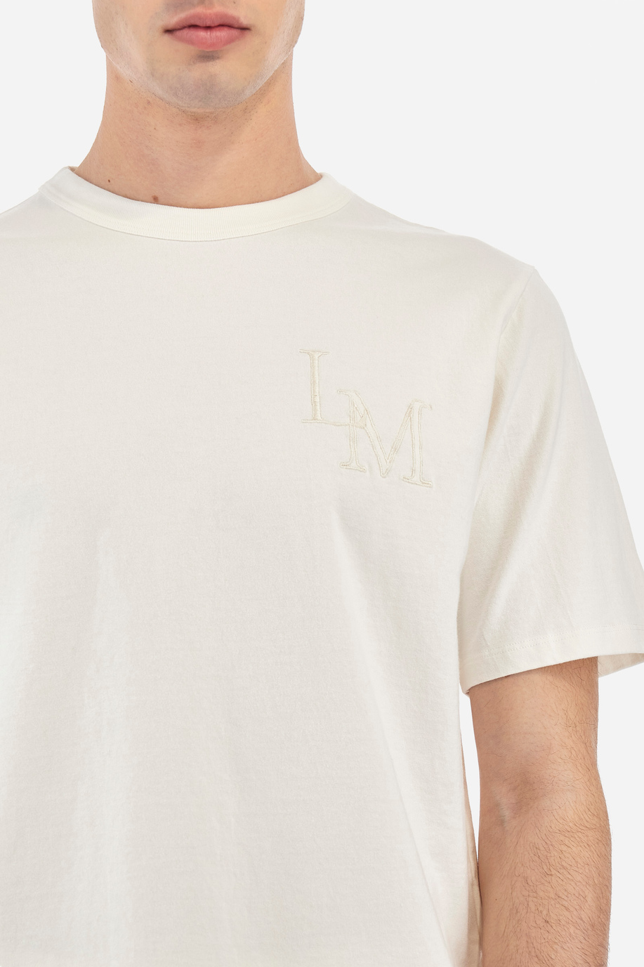 Men's 100% cotton regular fit short-sleeved T-shirt - Valka - Men | La Martina - Official Online Shop