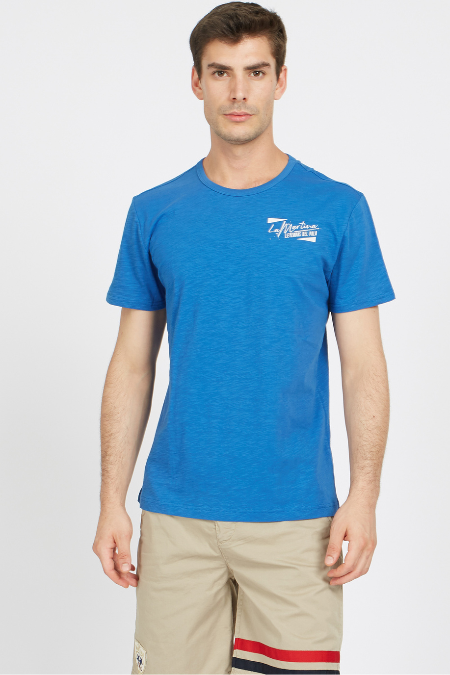 Men's 100% cotton regular fit short-sleeved T-shirt - Vibeke - T-Shirts | La Martina - Official Online Shop